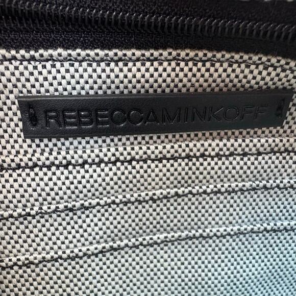 NEW Rebecca Minkoff Blythe Black Leather Shearling Belt Bag Fanny Pack Dog Clip - Picture 12 of 16